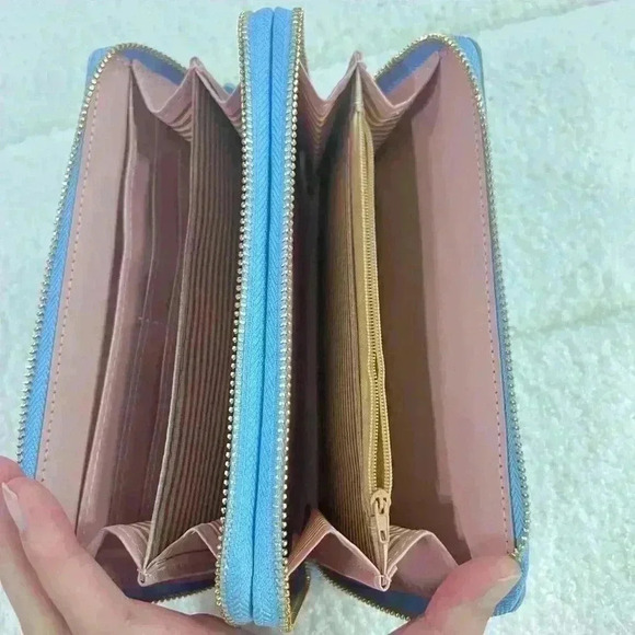 Trendy Color-Block Long Wallet  with Multiple Compartments - - Picture 8 of 9